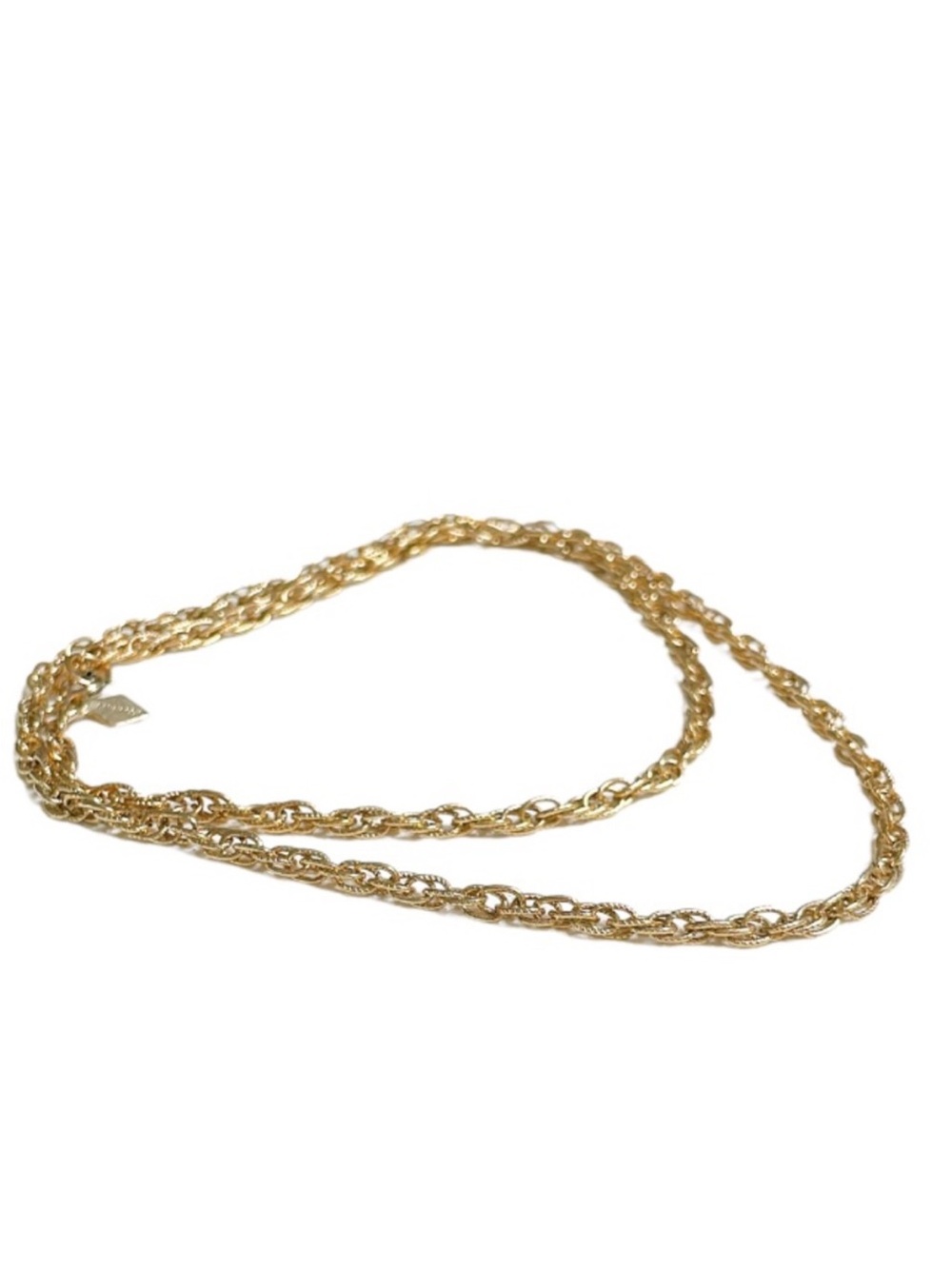 Vintage Sarah Coventry gold chain link 24” clasp necklace